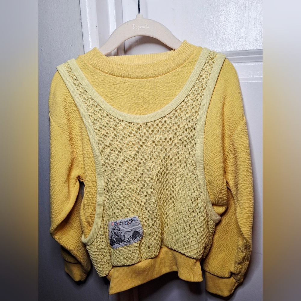 Vintage 80s Knit Anime Sweatshirt (4T/5T)